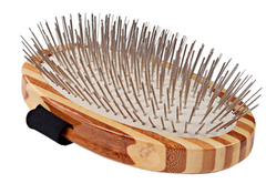 Bass Brushes- Style & Detangle Pet Brush Striped Bamboo Palm Style