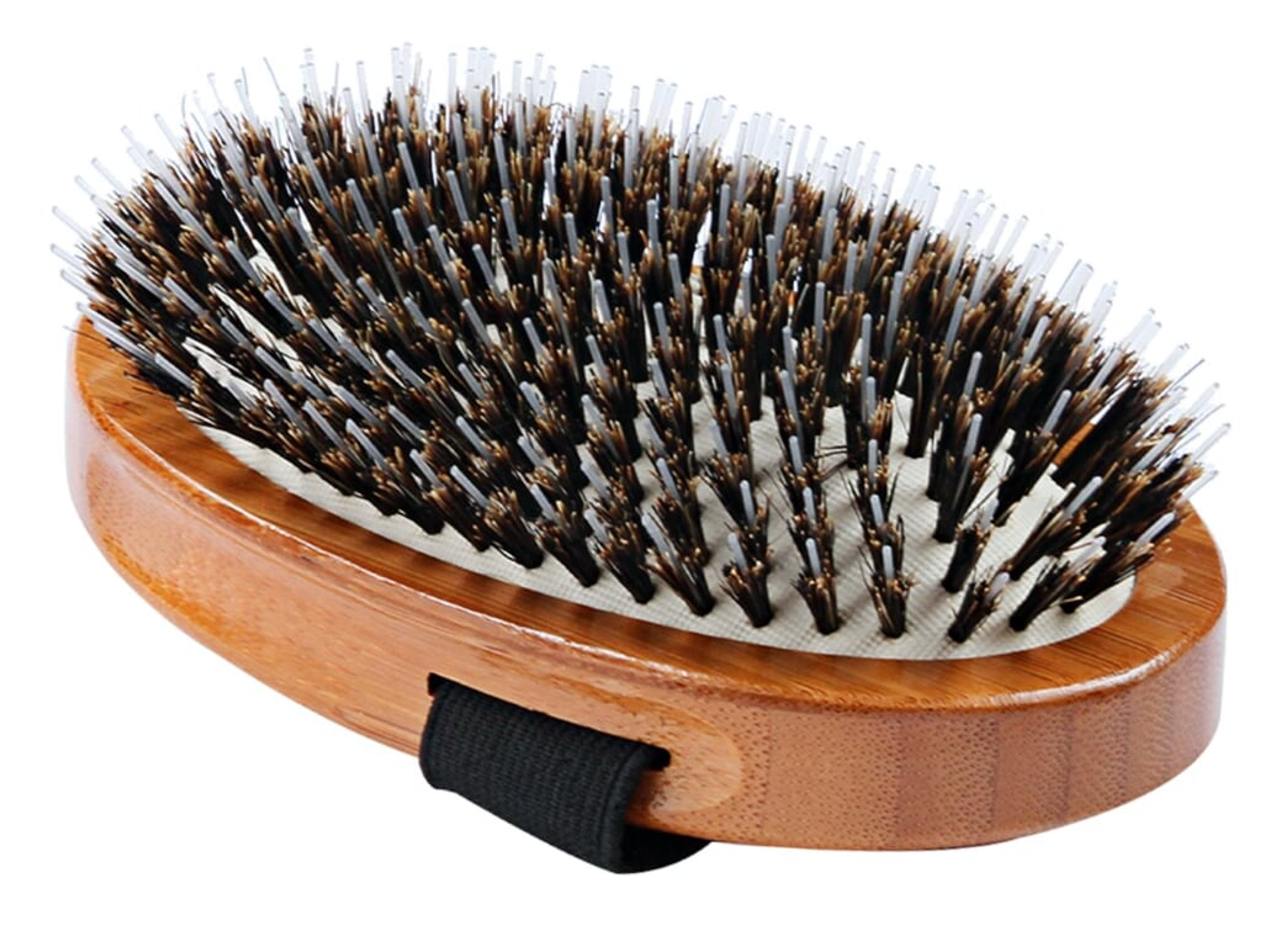 Bass Brushes- Shine & Condition Pet Brush Striped Bamboo Palm Style