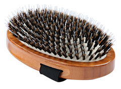 Bass Brushes- Shine & Condition Pet Brush Striped Bamboo Palm Style