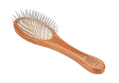 Bass Brushes- Style & Detangle Pet Brush Small Dark Bamboo