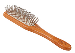 Bass Brushes- Style & Detangle Pet Brush Medium Dark Bamboo1