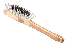 Bass Brushes- The Hybrid Groomer Small Striped Bamboo