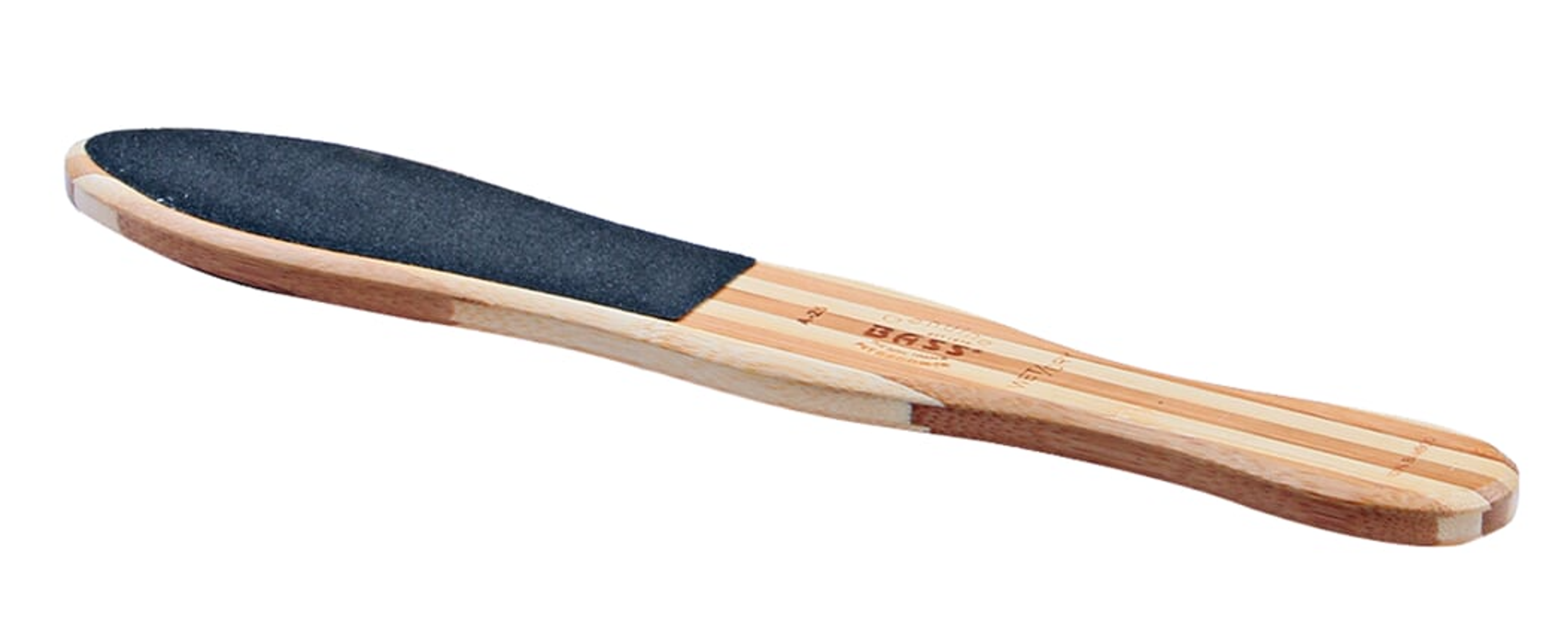 Bass Brushes- Pad Buffer Pure Bamboo Handle Striped Bamboo