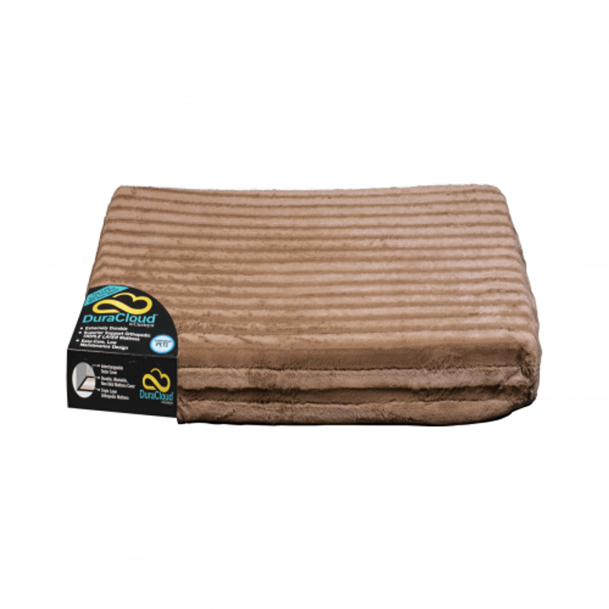 DuraCloud Orthopedic Pet Bed and Crate Pad XX-Large Mocha-3