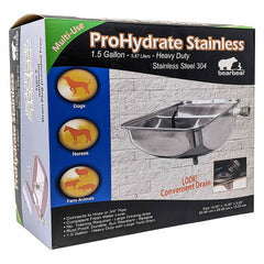 Bear Bear Pet ProHydrate Stainless Steel Waterer 1.5 Gallons-3