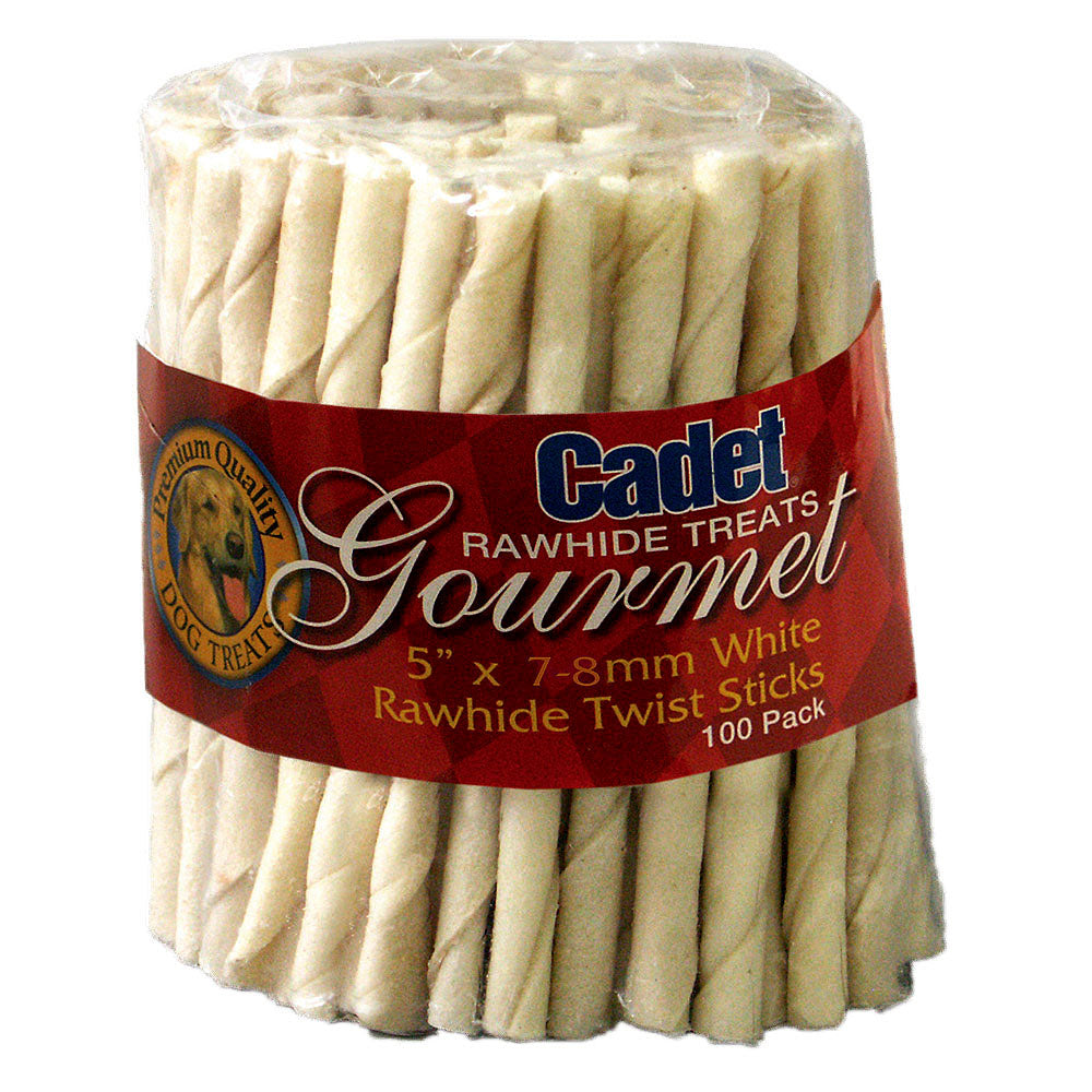 Cadet Rawhide Twist Sticks 5" 100 Pack