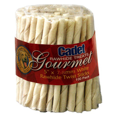Cadet Rawhide Twist Sticks 5" 100 Pack