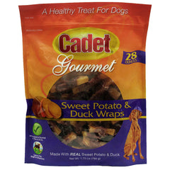 Cadet Premium Gourmet Duck and Sweet Potato Wraps Treats 28 ounces