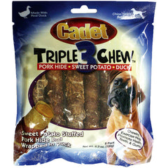 Cadet Triple Chew Treat Duck and Sweet Potato 6 Pack
