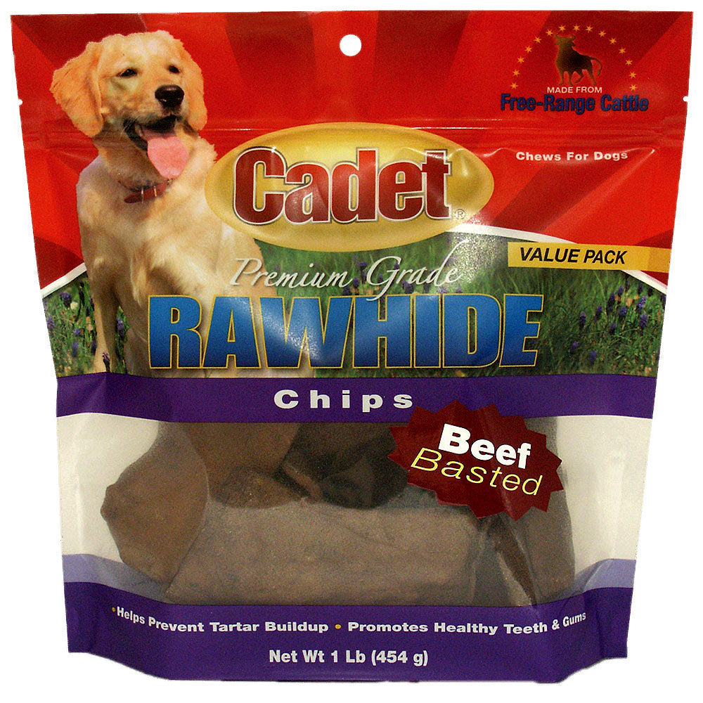Cadet Rawhide Chips Beef Basted 1 pound
