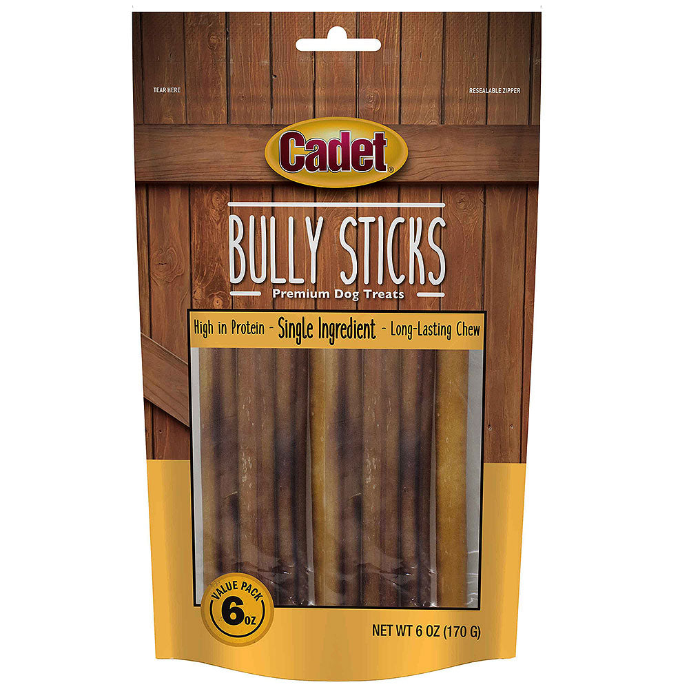 Cadet Bully Sticks Dog Treats 6 ounces-2