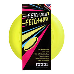 DOOG Fetch-ables Fetch-A-Disc Dog Toy Yellow