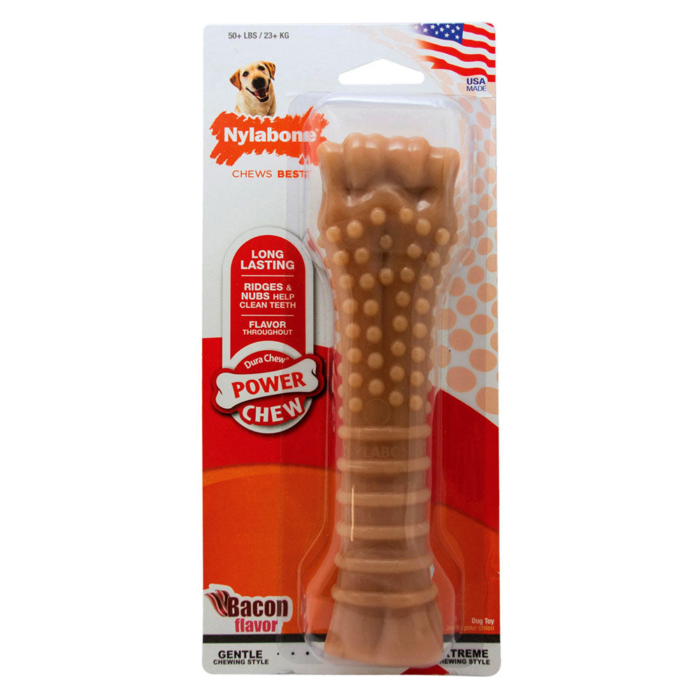 Nylabone Power Chew Textured Bacon Chew Toy