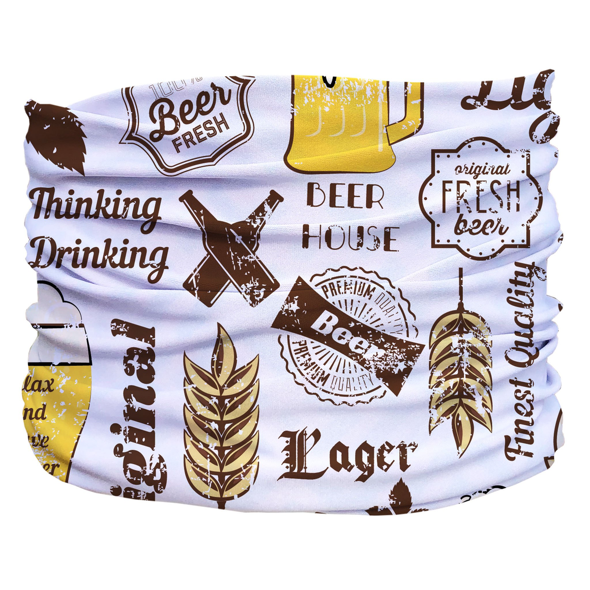 Beer Buddy Pup Scruff 2XL White,Brown,Yellow