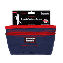 DOOG Treat and Training Pouch with Hinge Closure Large Navy/Red
