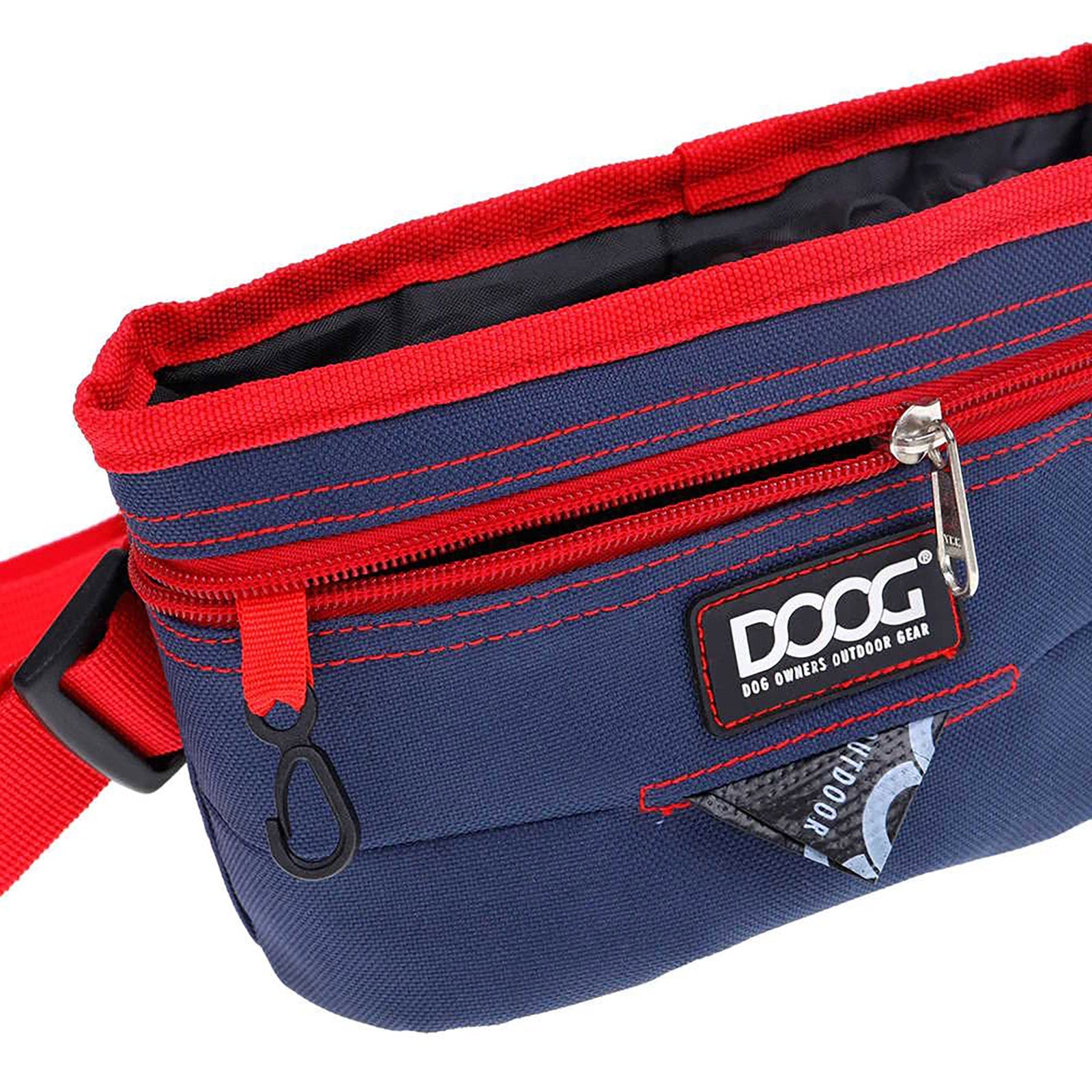DOOG Treat and Training Pouch with Hinge Closure Large Navy/Red-3